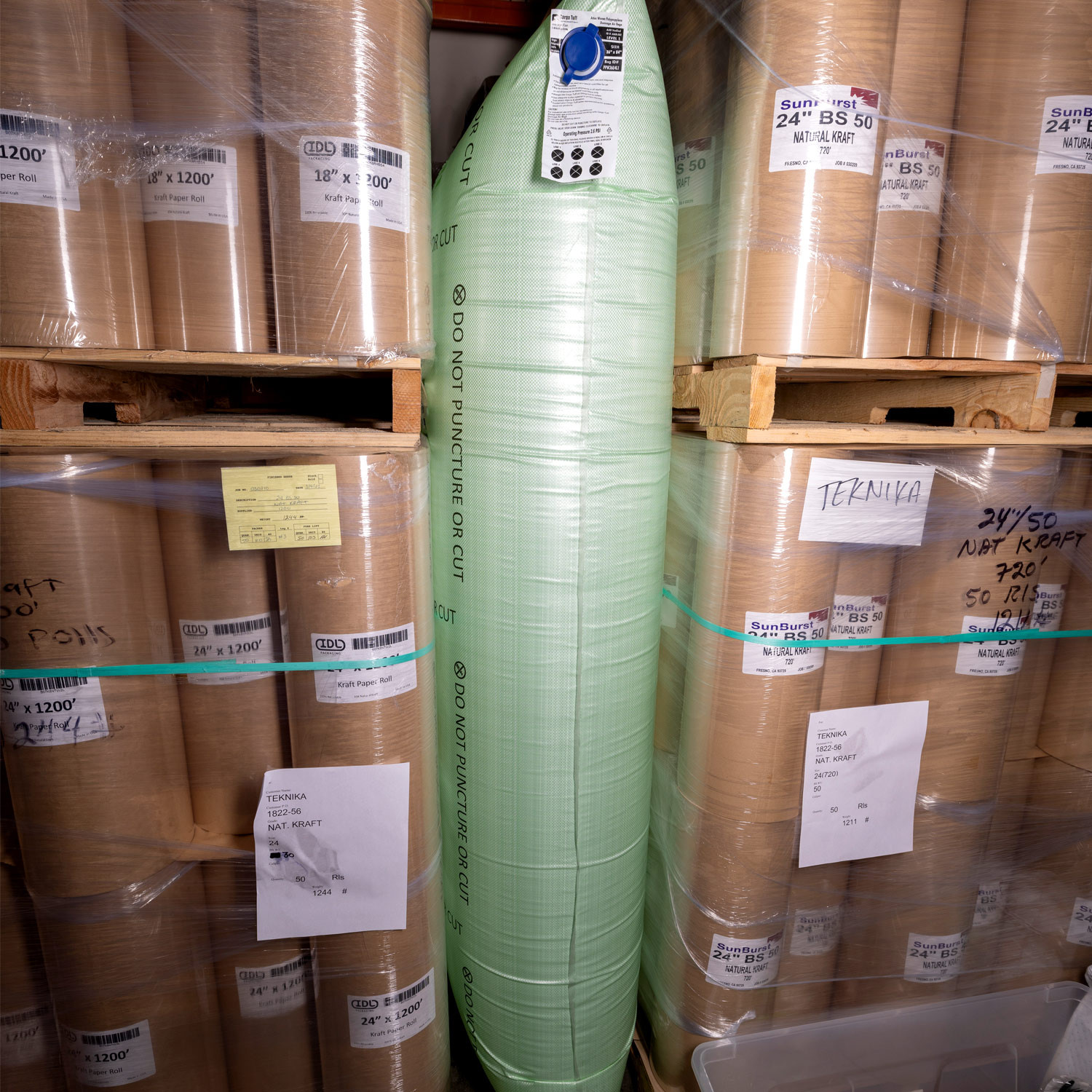 48" x 72" Dunnage Airbags, Woven Polypropylene, Level 1 48" x 72" Dunnage Airbags, Woven Polypropylene, Level 1 4